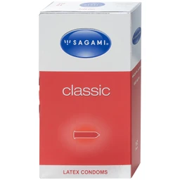 Bao cao su Sagami Classic siêu mỏng, nhiều chất bôi trơn, không mùi (12 cái)