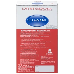 Bao cao su Sagami Classic siêu mỏng, nhiều chất bôi trơn, không mùi (12 cái)