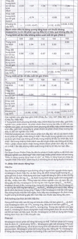 Thuốc Betmiga 50mg Astellas điều trị triệu chứng tiểu gấp (3 vỉ x 10 viên)