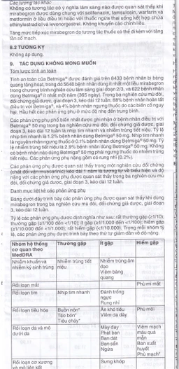 Thuốc Betmiga 50mg Astellas điều trị triệu chứng tiểu gấp (3 vỉ x 10 viên)