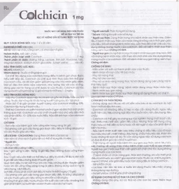 Thuốc Colchicin 1mg Traphaco phòng tái phát viêm khớp do gút và điều trị dài ngày bệnh gút (1 vỉ x 20 viên)