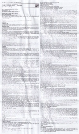 Thuốc Carvedol 6.25 United điều trị tăng huyết áp, bệnh mạch vành (10 vỉ x 10 viên)