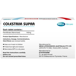 Thuốc COLESTRIM SUPRA Mega điều trị rối loạn lipoprotein huyết (3 vỉ x 10 viên) 2