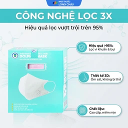 Khẩu trang trẻ em Dolphin Mask 3D cho trẻ từ 2-6 tuổi (10 cái) 3