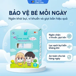 Khẩu trang trẻ em 3 lớp 3D Swan Mask quai vải (10 cái) ngăn khói bụi, vi khuẩn và giọt bắn 2