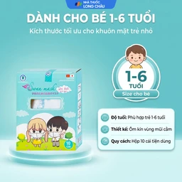 Khẩu trang trẻ em 3 lớp 3D Swan Mask quai vải (10 cái) ngăn khói bụi, vi khuẩn và giọt bắn 4