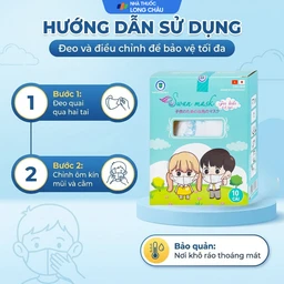 Khẩu trang trẻ em 3 lớp 3D Swan Mask quai vải (10 cái) ngăn khói bụi, vi khuẩn và giọt bắn 5