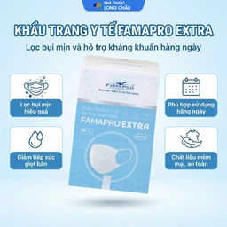 Khẩu trang 4 lớp Famapro Extra màu trắng (50 cái) Nam Anh ngăn khói bụi, vi khuẩn 2