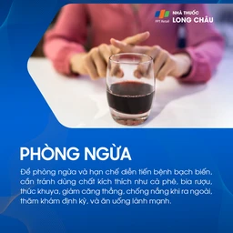 Phòng ngừa bạch biến bằng cách tránh chất kích thích, giảm căng thẳng, chống nắng, khám định kỳ