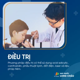 Điều trị mụn cóc bằng cách sử dụng thuốc bôi có chứa axit salicylic hoặc áp lạnh,, đốt điện, laser