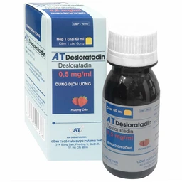 Dung dịch uống A.T Desloratadin 0.5mg An Thiên giảm viêm mũi dị ứng, ngứa, nổi mày đay mạn tính (60ml) 3
