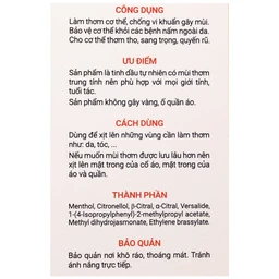 Tinh dầu Musk Omnia Thảo Nguyên 50ml làm thơm cơ thể, chống vi khuẩn gây mùi