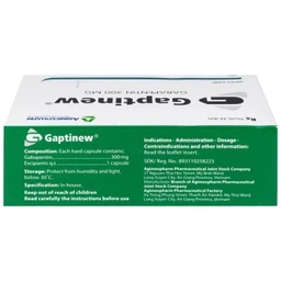 Thuốc Gaptinew 300mg Agimexpharm điều trị động kinh và đau thần kinh ngoại biên (10 vỉ x 10 viên)