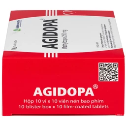 Thuốc Agidopa 250mg Agimexpharm điều trị tăng huyết áp (10 vỉ x 10 viên)