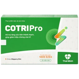 Viên uống bền thành mạch giảm trĩ Cotripro Thái Minh (2 vỉ x 10 viên)