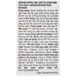 Tinh chất làm dịu, phục hồi da tổn thương Uriage Cica Daily Serum (30ml)