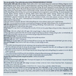 Viên bổ sung vitamin và khoáng chất cho phụ nữ cho con bú Vitabiotics Pregnacare Breast Feeding (6 vỉ x 14 viên)