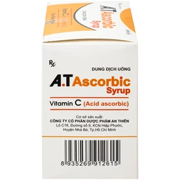 Siro A.T Ascorbic An Thiên Bổ sung vitamin C, Phòng và Điều trị bệnh scorbut (30 ống x 5ml)