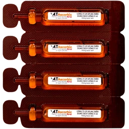 Siro A.T Ascorbic An Thiên Bổ sung vitamin C, Phòng và Điều trị bệnh scorbut (30 ống x 5ml)