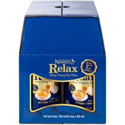 Nước Yến Sào Cao Cấp Nunest Relax Đông Trùng Hạ Thảo 5% Yến (6 chai x 185ml)