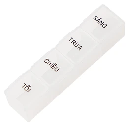 Hộp phân liều ngày 4 ngăn dài, nhỏ gọn, tiện dụng