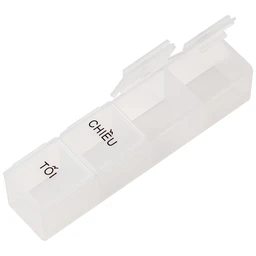 Hộp phân liều ngày 4 ngăn dài, nhỏ gọn, tiện dụng