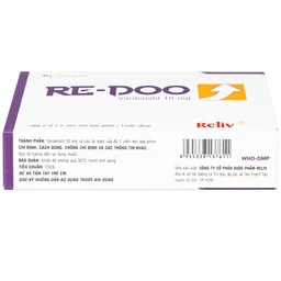Thuốc Re-Doo 10mg Reliv điều trị rối loạn chức năng cương dương (2 vỉ x 2 viên)