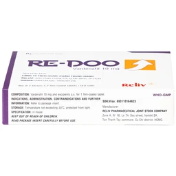 Thuốc Re-Doo 10mg Reliv điều trị rối loạn chức năng cương dương (2 vỉ x 2 viên)