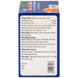 Viên uống hỗ trợ bảo vệ gan, tăng cường chức năng gan Diệp Hạ Châu Kingphar (60 viên)