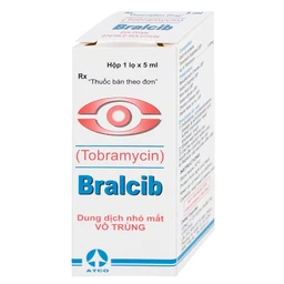 Thuốc Bralcib 3mg Atco điều trị các nhiễm khuẩn phần ngoài mắt do vi khuẩn nhạy cảm (5ml)