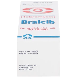 Thuốc Bralcib 3mg Atco điều trị các nhiễm khuẩn phần ngoài mắt do vi khuẩn nhạy cảm (5ml)