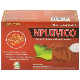 Thuốc Npluvico Nature điều trị suy tuần hoàn não (6 vỉ x 10 viên)