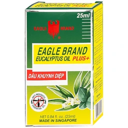 Dầu gió khuynh diệp Eagle Brand 25ml Eucalyptus Oil Plus+ chống muỗi 8 tiếng, dùng được cho trẻ sơ sinh