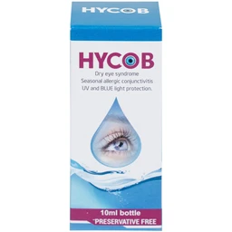 Nhỏ mắt Hycob 10ml giúp bôi trơn, tạo độ ẩm, giảm khô và mỏi mắt
