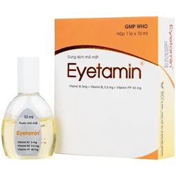 Dung dịch nhỏ mắt Eyetamin 10ml Bidiphar hỗ trợ phòng ngừa các triệu chứng chảy nước mắt, đỏ mắt 