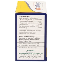 Hỗn dịch uống Simegaz Plus OPV vị bạc hà, điều trị viêm loét dạ dày , tăng acid dạ dày (20 gói x 10ml)
