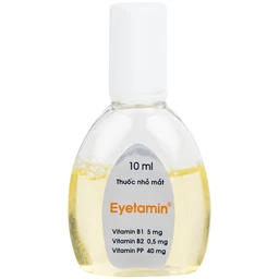 Dung dịch nhỏ mắt Eyetamin 10ml Bidiphar hỗ trợ phòng ngừa các triệu chứng chảy nước mắt, đỏ mắt 