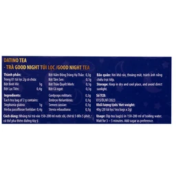 Trà Thảo Mộc Good Night Datino Premium Tea (20 túi lọc x 2g)