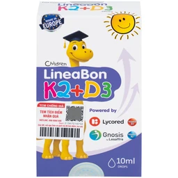 Siro giúp hỗ trợ hấp thụ canxi LineaBon K2+D3 ErgoPharm (10ml)