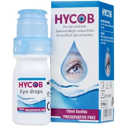 Nhỏ mắt Hycob 10ml giúp bôi trơn, tạo độ ẩm, giảm khô và mỏi mắt