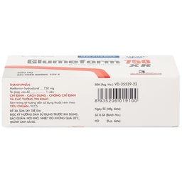 Thuốc Glumeform 750 XR DHG điều trị đái tháo đường típ 2 (3 vỉ x 10 viên)