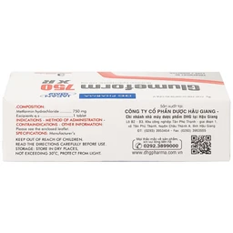 Thuốc Glumeform 750 XR DHG điều trị đái tháo đường típ 2 (3 vỉ x 10 viên)