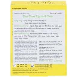 Viên uống giúp làm đẹp da, chống oxi hóa và giảm lão hóa da Skin Care Pigment Clear New Nordic (2 vỉ x 30 viên)