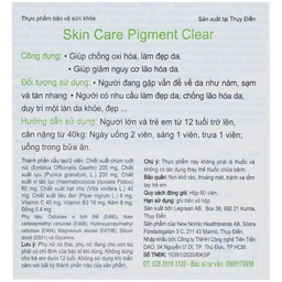 Viên uống giúp làm đẹp da, chống oxi hóa và giảm lão hóa da Skin Care Pigment Clear New Nordic (2 vỉ x 30 viên)