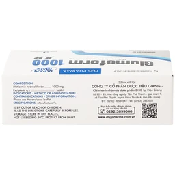 Thuốc Glumeform 1000 XR DHG điều trị đái tháo đường típ 2 (3 vỉ x 10 viên)