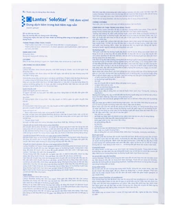 Bút tiêm Lantus SoloStar 100 Units/ml điều trị đái tháo đường (5 cây x 3ml)