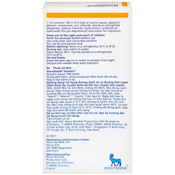 Bút tiêm Novorapid FlexPen 100U/ml Novo Nordisk kiểm soát đường huyết (5 cây x 3ml)