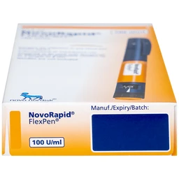 Bút tiêm Novorapid FlexPen 100U/ml Novo Nordisk kiểm soát đường huyết (5 cây x 3ml)
