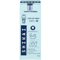 Nước súc miệng Shikai Tokyo Pharma hỗ trợ điều trị viêm nướu, viêm lợi, nha chu,ngừa virus, vi khuẩn 250ml