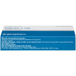 Thuốc Solicare 5mg Genepharm điều trị tiểu không kiểm soát do bàng quang kích thích (3 vỉ x 10 viên)